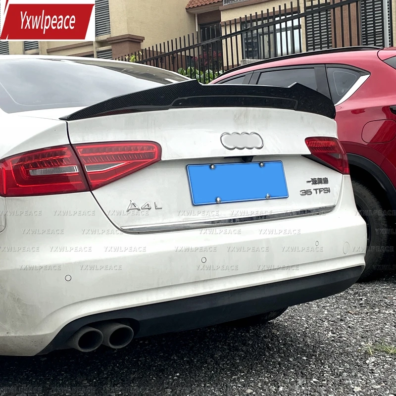 

PSM Style Real Carbon fiber Rear Trunk Lip Spoiler Wing Body Kit Accessories For AUDI A4 B8.5 2013-2016 Sedan