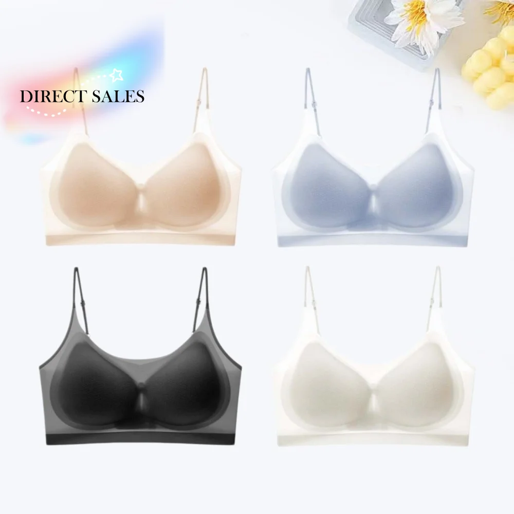 Women's Thin Ice Silk Seamless V Bra