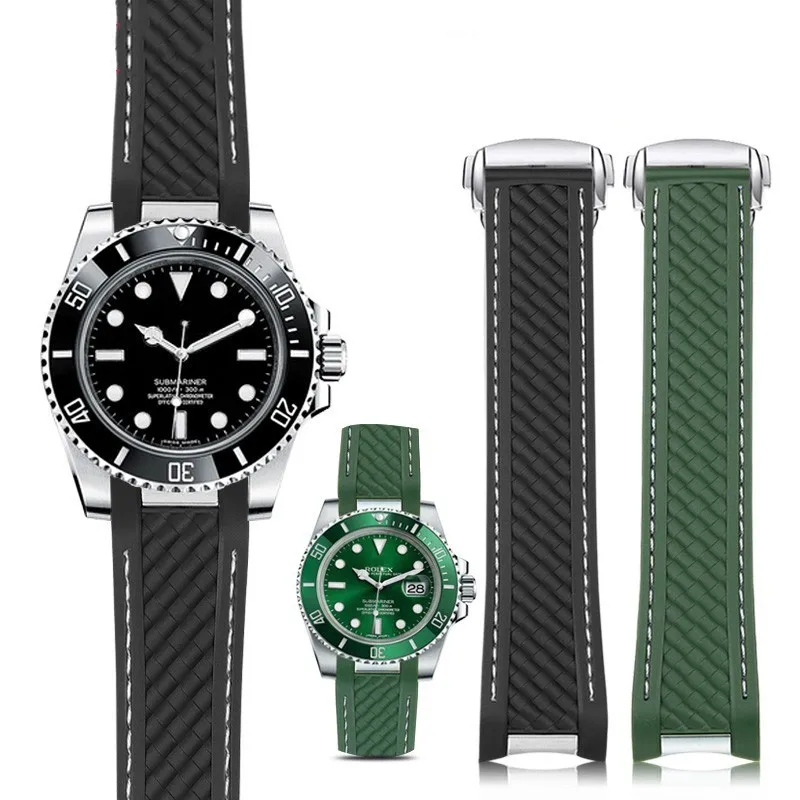 

The silicone rubber watch strap is compatible with the Rolex Submariner Omega Speedmaster collaboration 20MM sports wristband