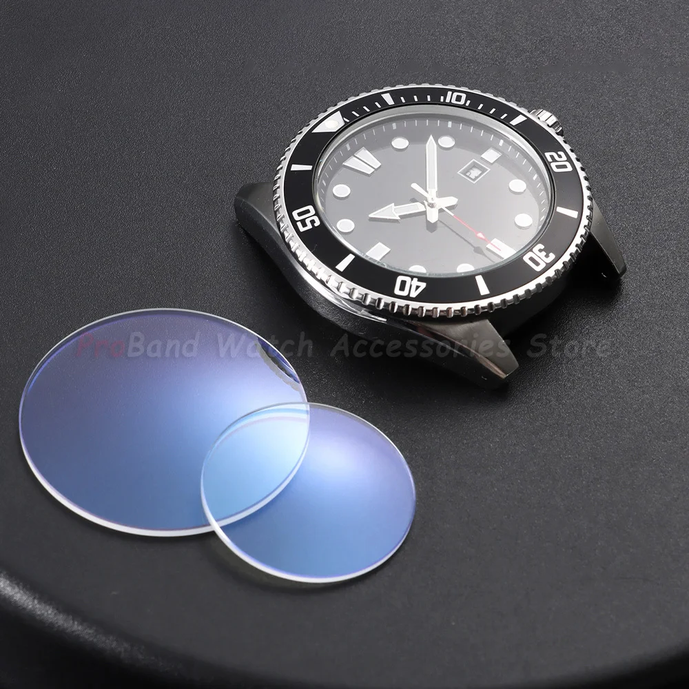 Blue Light Coating Film Watch Glass Replacement Double Domed Diameters 28 29 30 31 32 33 34 35 36 37 38mm Round Crystal Parts