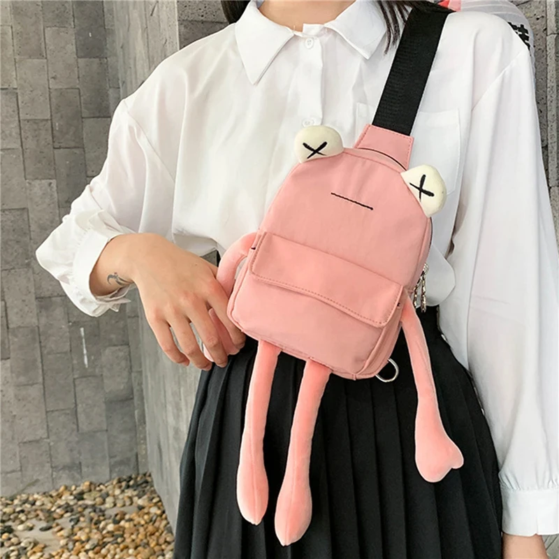 Personality Girl Small Bag Tide Cartoon Cute Frog Casual Messenger Bag Chest Unisex Shoulder Crossbody Women Bag Wholesale Bolsa