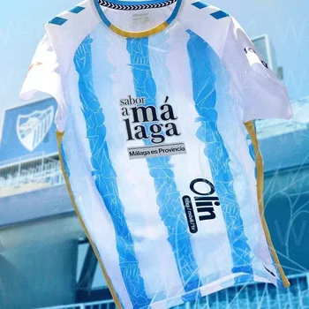 남성용 축구 저지 팀 훈련 통기성 반팔 티셔츠, 말라가 저지, 야외 스포츠 셔츠, 여름 