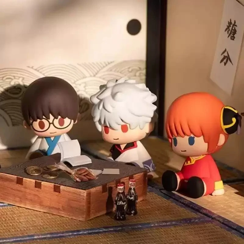 Original POTEPOTTE-R Gintama Animation Comics Peripheral Toys Gintoki Gacha Gashapon Anime Action Model Figures Collection