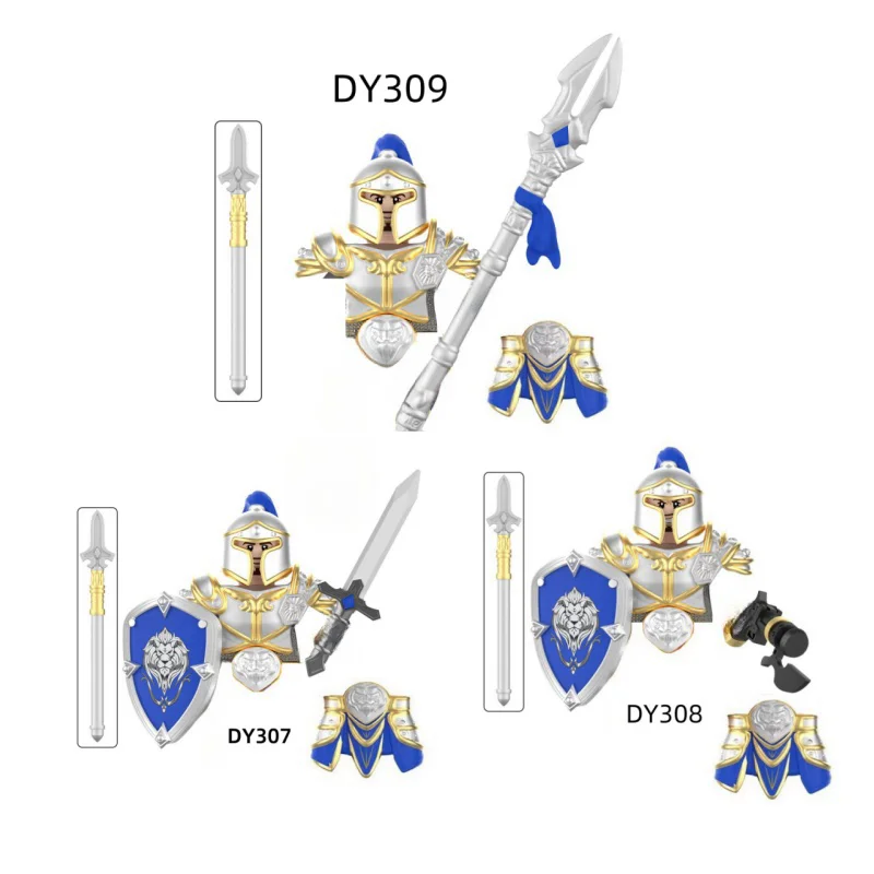 MOC Medieval Knight Soldier Guard Armor Knight Shield Accessories Action Figures Building Blocks Accessories Toys