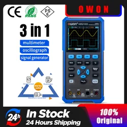 OWON HDS2102S HDS272S HDS242S Handheld Digital Oscilloscope 100MHz Bandwidth 500MS/s 2CH + 1CH Generator Multimeter osciloscopio