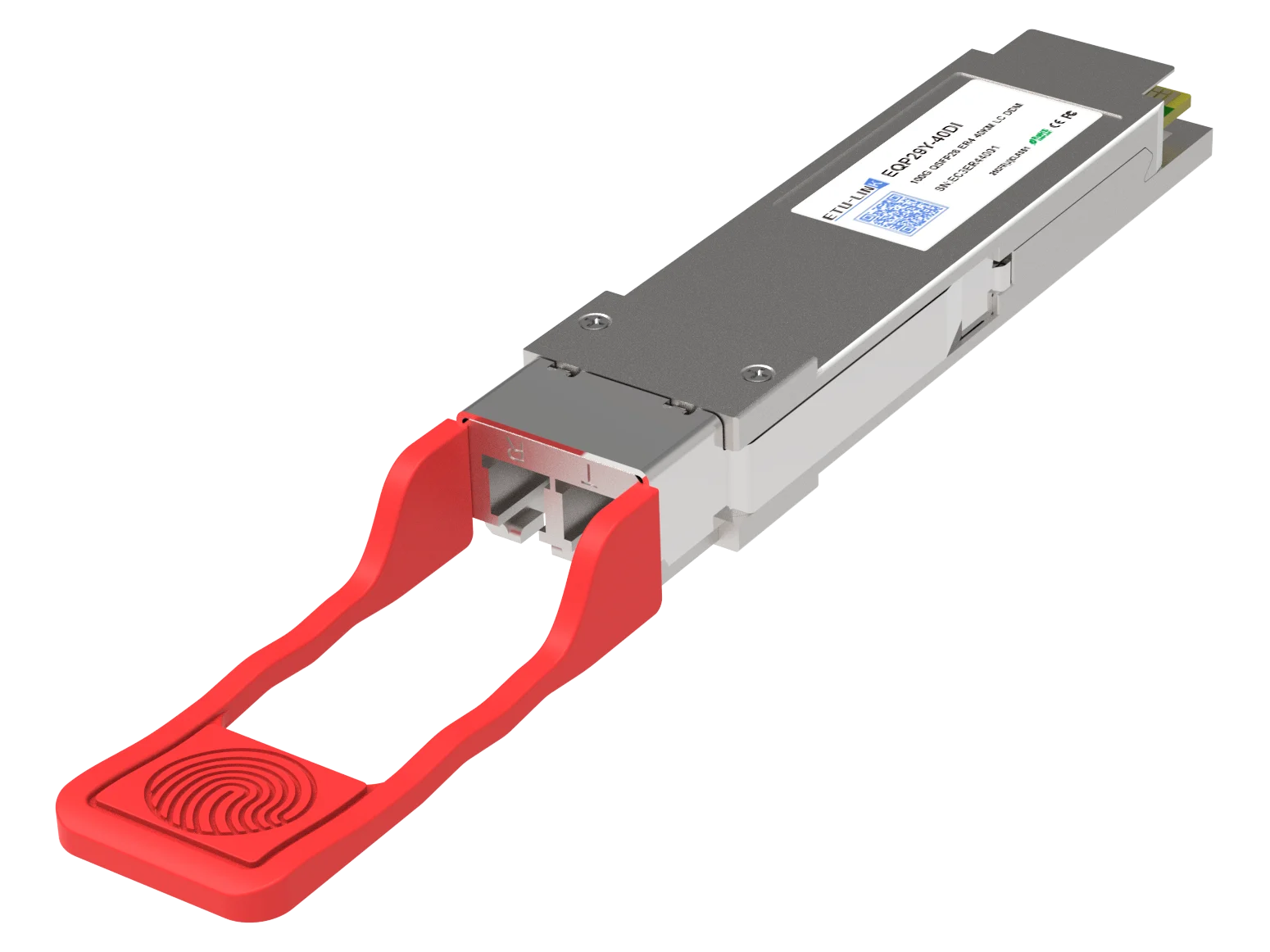 Módulo transceptor óptico 100G-QSFP28-ER4, 1310nm, 40km, doble LC, modo único, 100GBace