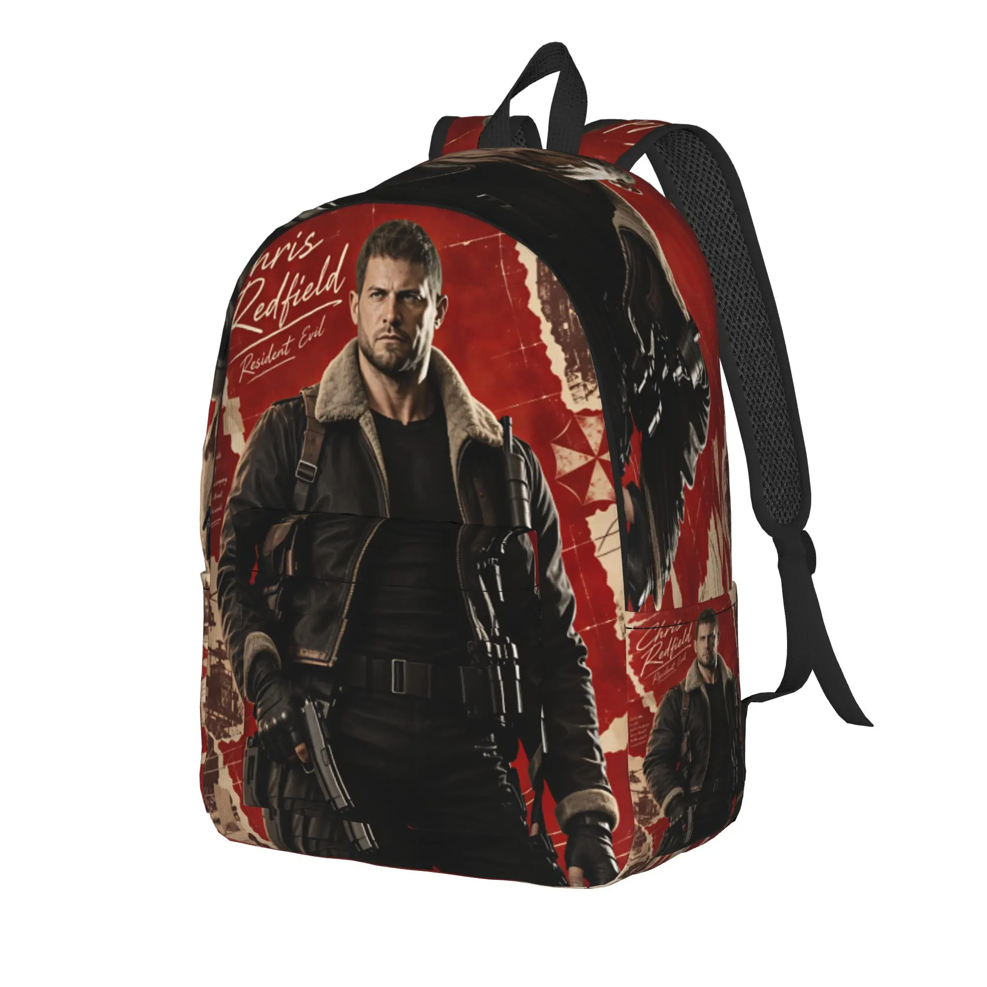Chris Redfield Resident Evil Backpack  Trekking Backpacks Women Casual School Bags High Quality Big Rucksack