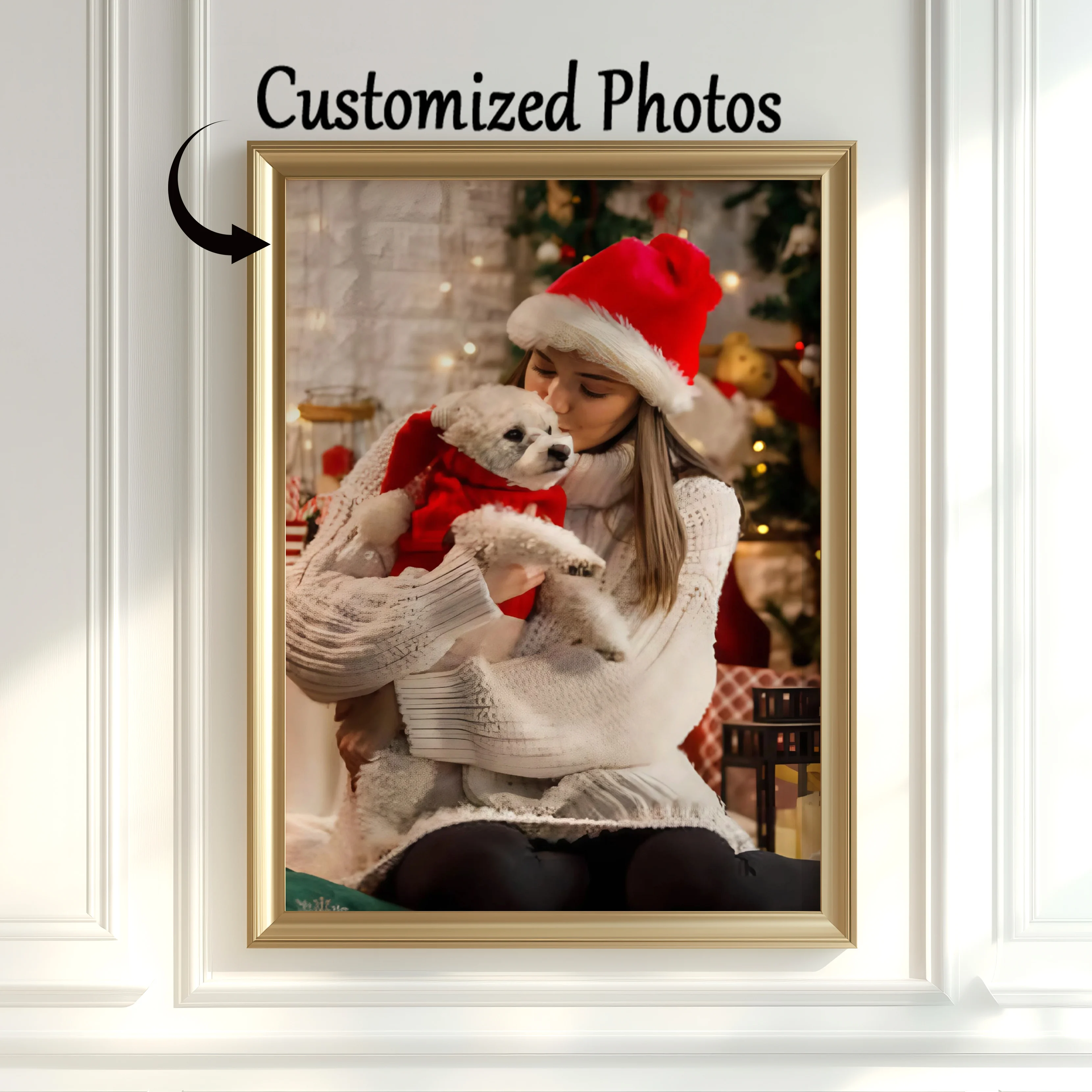 Custom Fabric Canvas Photo Print, Personalized Wall Art for Friends, Wedding & Birthday Portraits, Christmas Wall Decor