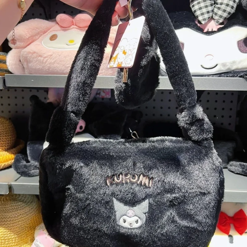 Sanrio Hello Kitty biały pluszowy torby kobiety miękkie luksusowe torebki z torebką Y2k śliczne torby pod pachami kobiet Kuromi nowe mody skrzynki