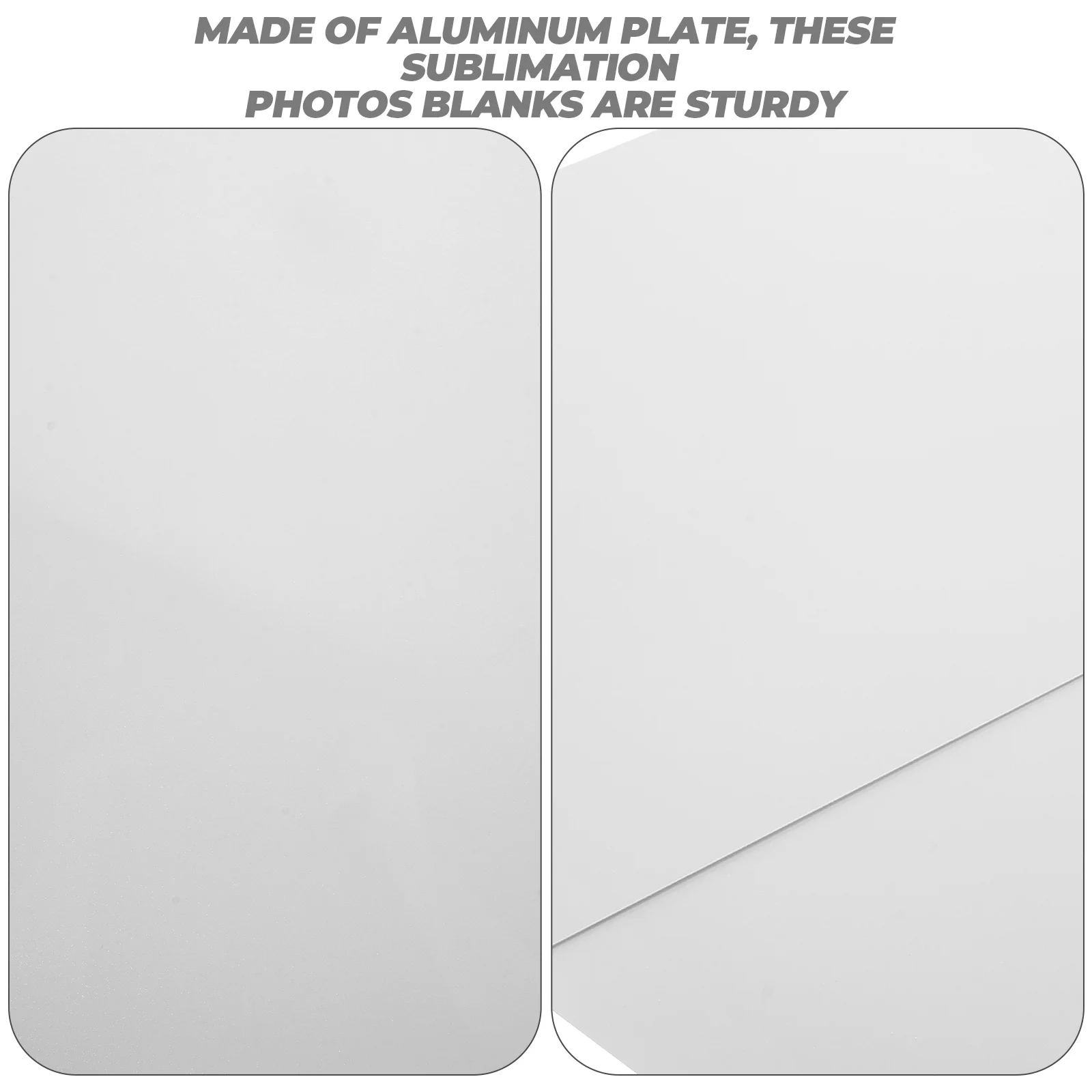 

2pcs Aluminum Plate Sign Blanks Sublimation Metal Photo Plaques Alloy Name Tags for Party Home Decor Rust Resistant