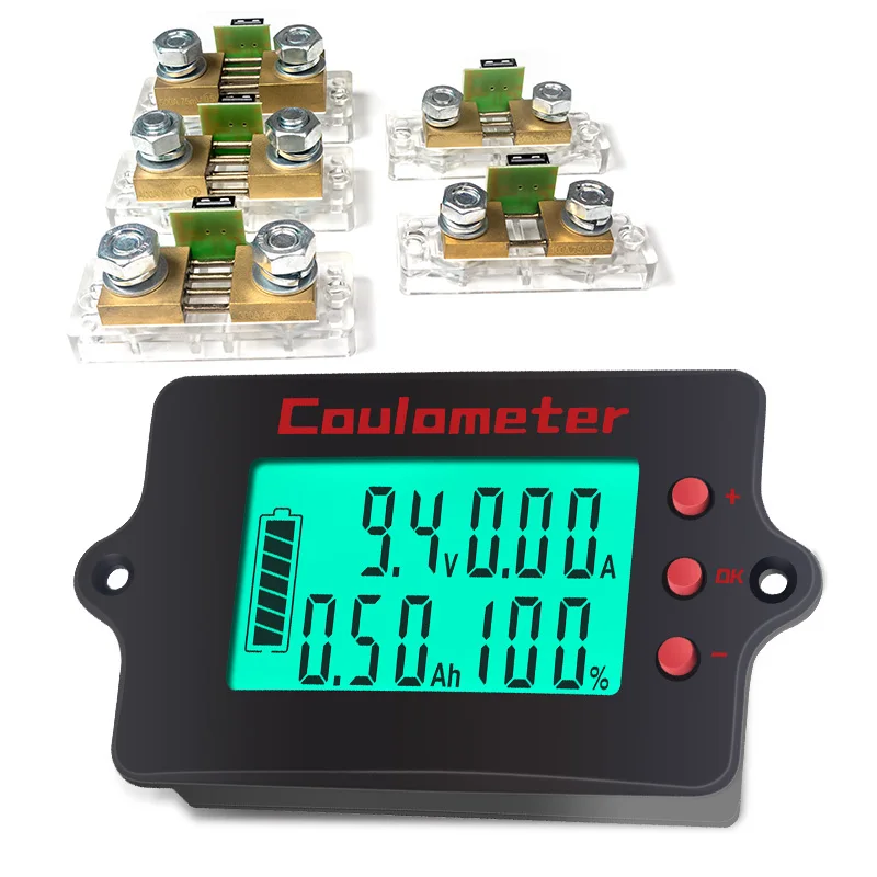 

Peacefair 8V-120V 200A 300A Coulomb Counter Meter Full Battery Tester with LCD Voltmeter and Capacity Indicator Battery Monitor