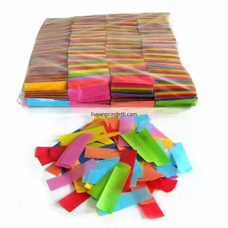 

Confetti 2*5CM confetti Paper Party Throwing Flame Retardant Rectangle Wedding Event FX Biodegradable Tissue Birthday Stage 500g