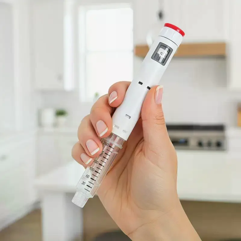 Adjustable Lancing Pen Disposable Insulin Syringe Perfect For Home Blood Glucose Testing Diabetic Care