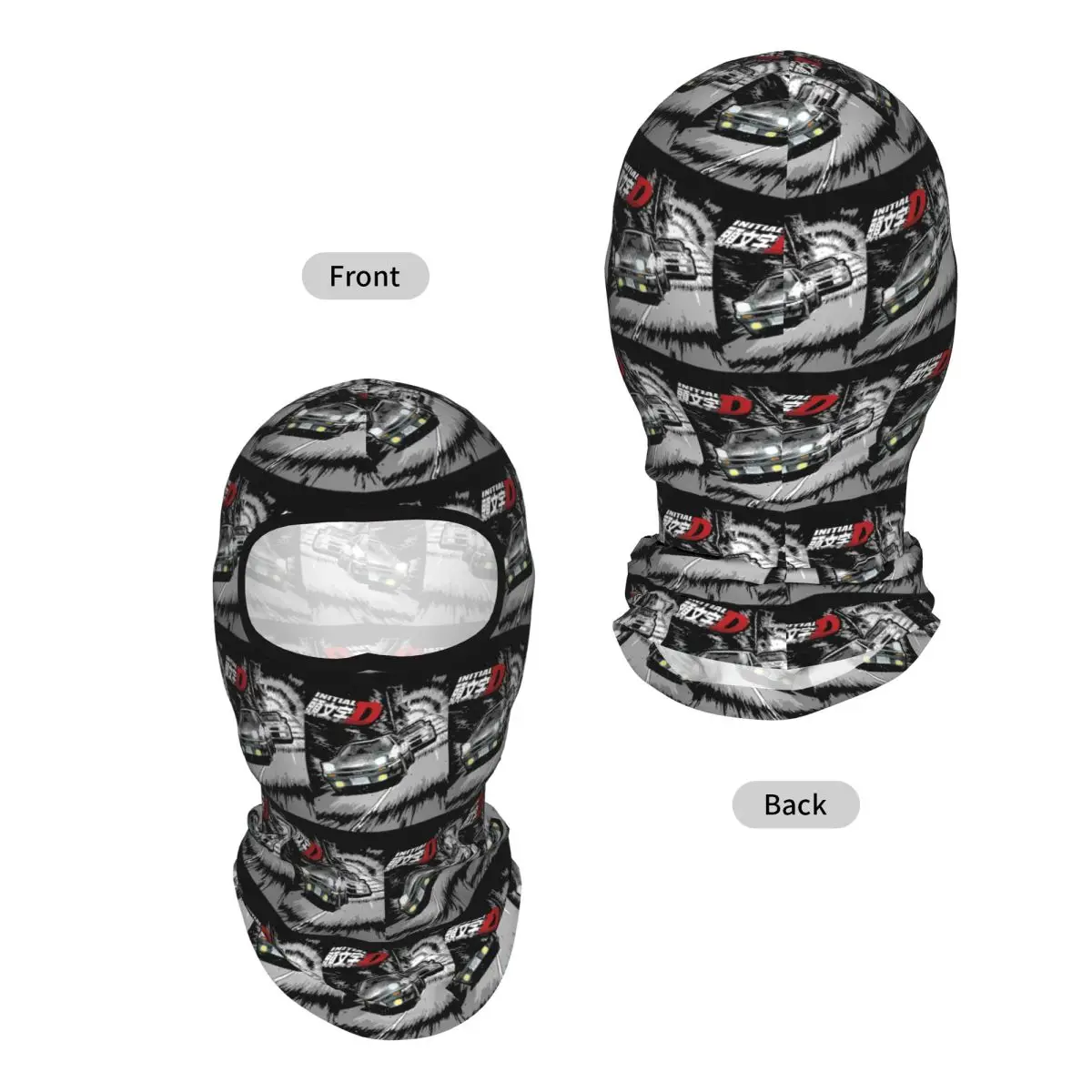 Initial D Mountain Drift Racing AE86 Breathable Thin Balaclava Full Face Mask Sun Protection Neck Gaiter For Motorcycle Cycling