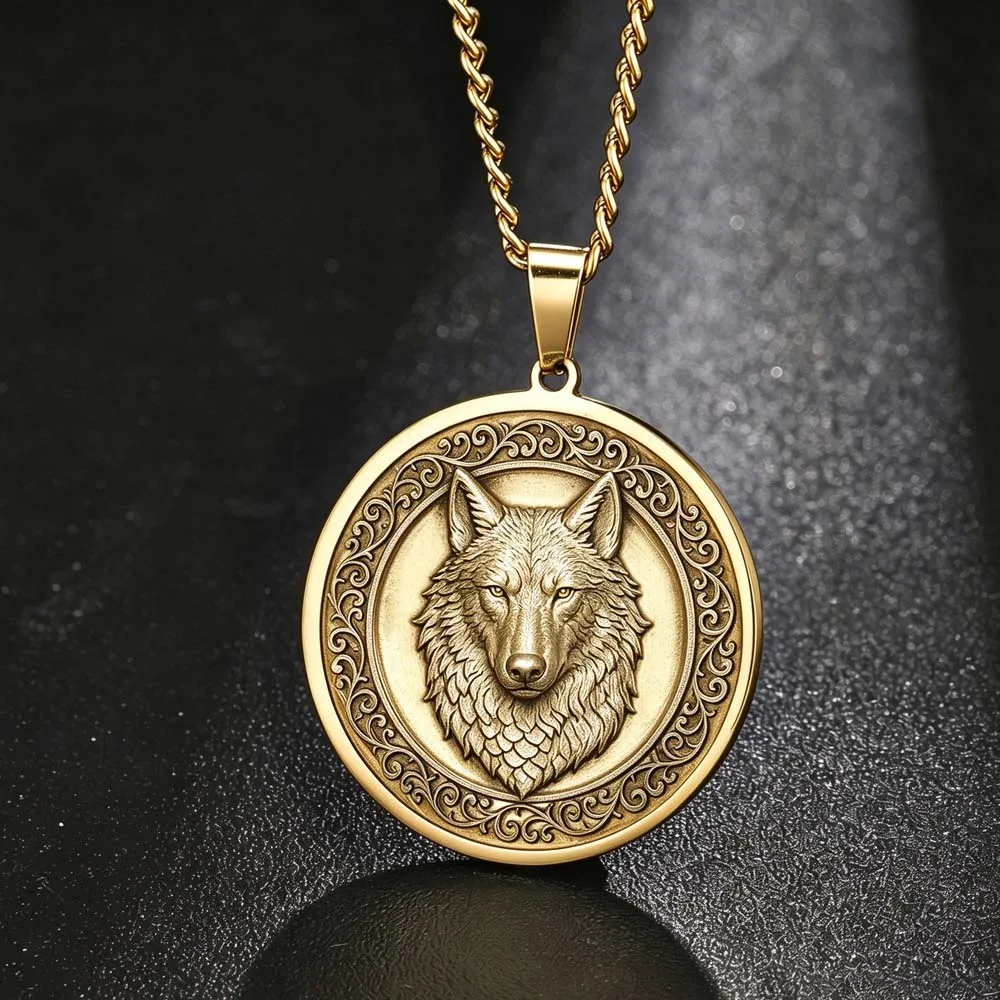 Logo Family Crest Signet Custom Photo Relief Necklace 3D Engrave Pendant Personalized Gift For Women Men Chain Copper Jewelry