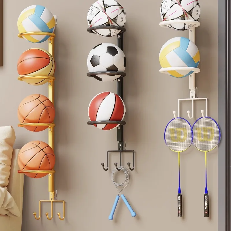 Basketball storage rack Household wall-mounted storage rack No punching children