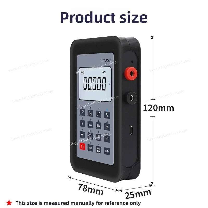 4-20mA 0-10V/mV/Ω Signal Generator - Current/Voltage/Millivolt/Resistance Source for Temperature Calibration