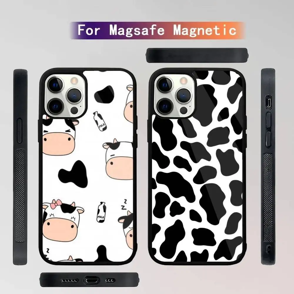 

Cartoon Cow Cute Phone Case For iPhone 16,15,14,13,12,11,Plus,Pro,Max Mini Magsafe Magnetic Wireless Charging