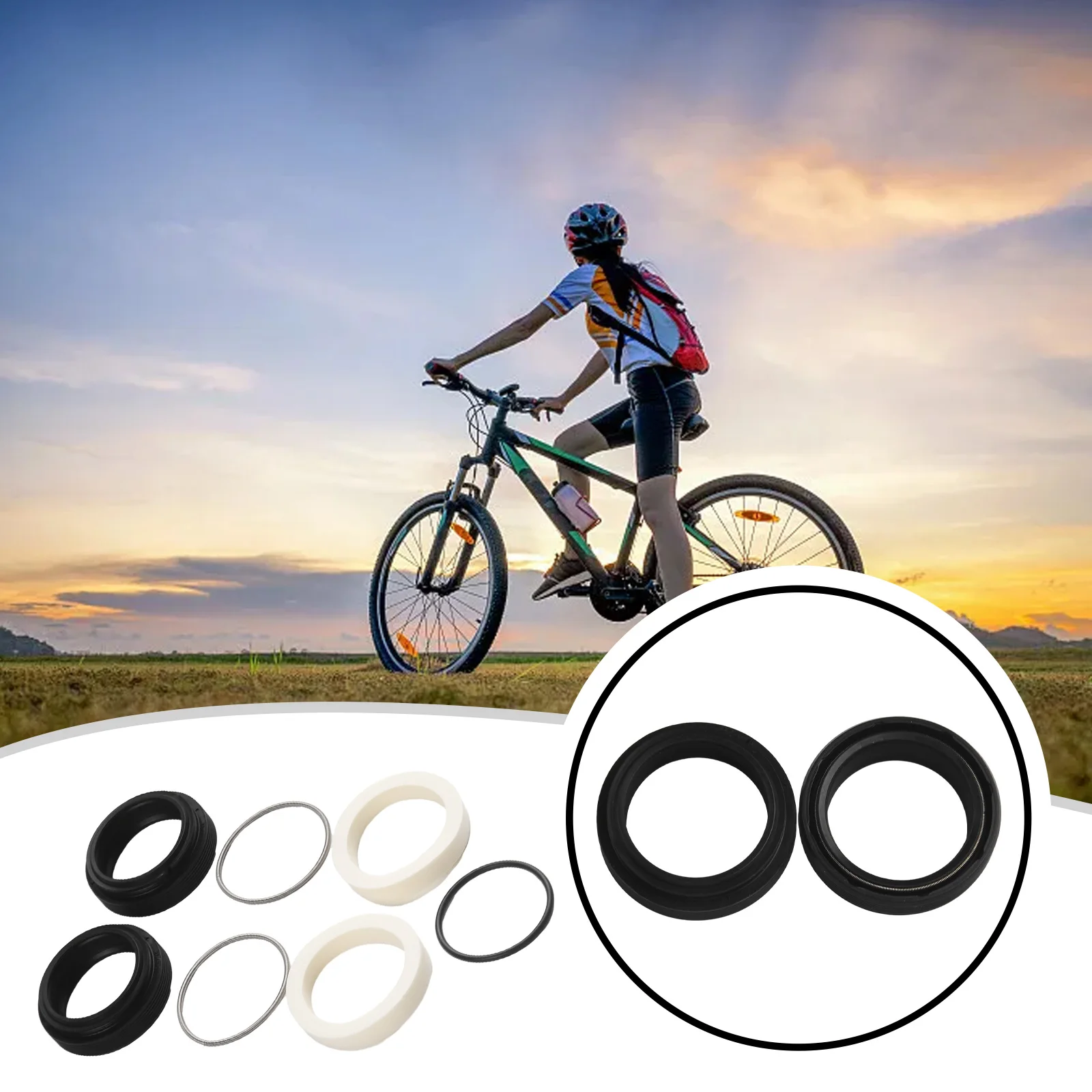 AliExpress NONE Bicycle Fork Seal 30-40mm For FOX For RockShox For Manitou/SR For-Suntour Front Shock Dust Oil Seal Kit With Sponges And Springs
