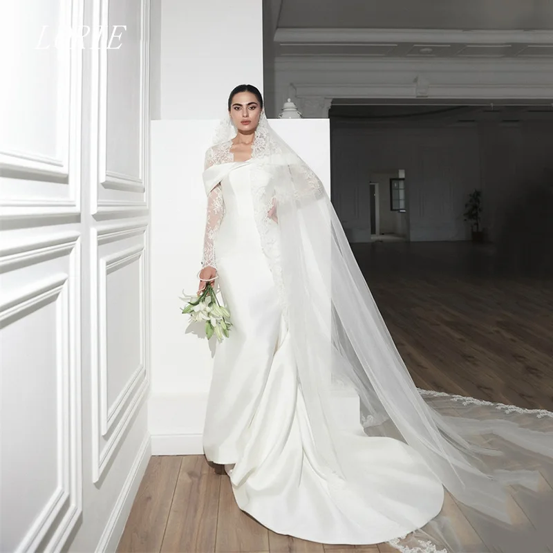 

LORIE Luxury Lace Mermaid vestidos de novia Wedding Dress Off Shoulder Bridal Gowns Applique Wedding Gown Customized 2026