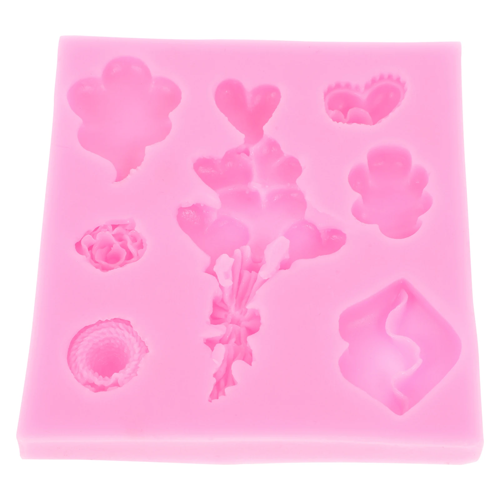 

Silicone Heart Pink Color Lovely Cookie Mold Cookie Baking Molds Chocolate Mold Chocolate Supple Flexible Kitchen