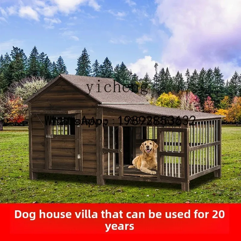 

dog house outdoor warm and rainproof four-season universal dog cage outdoor small medium and large dog solid