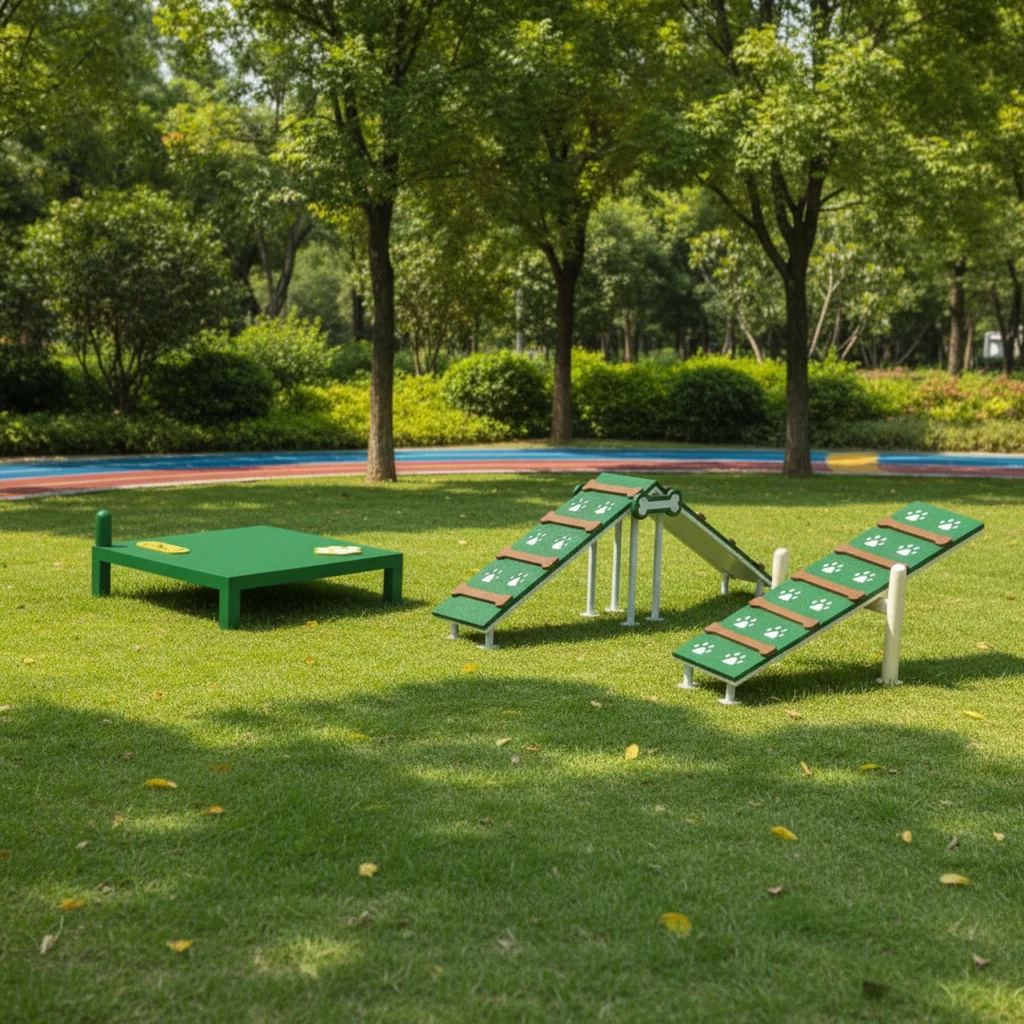 High Quality Plastic Dog Cat Pet Playground, Training Park Equipment Set, Outdoor, CE EN1176, 1 Year Warranty