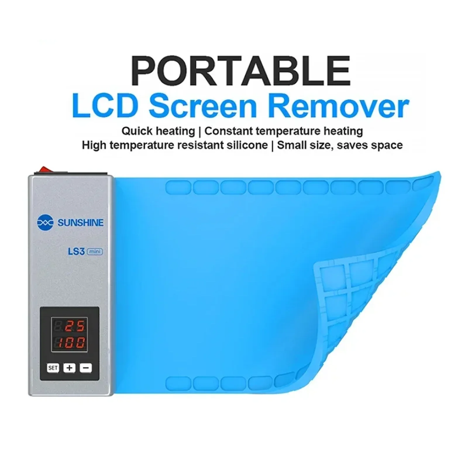 SUNSHINE LS3 Mini Portable LCD Screen Remover Intelligent Temperature Control, Mobile Phone Tablet LCD Opening below 10.5 inches