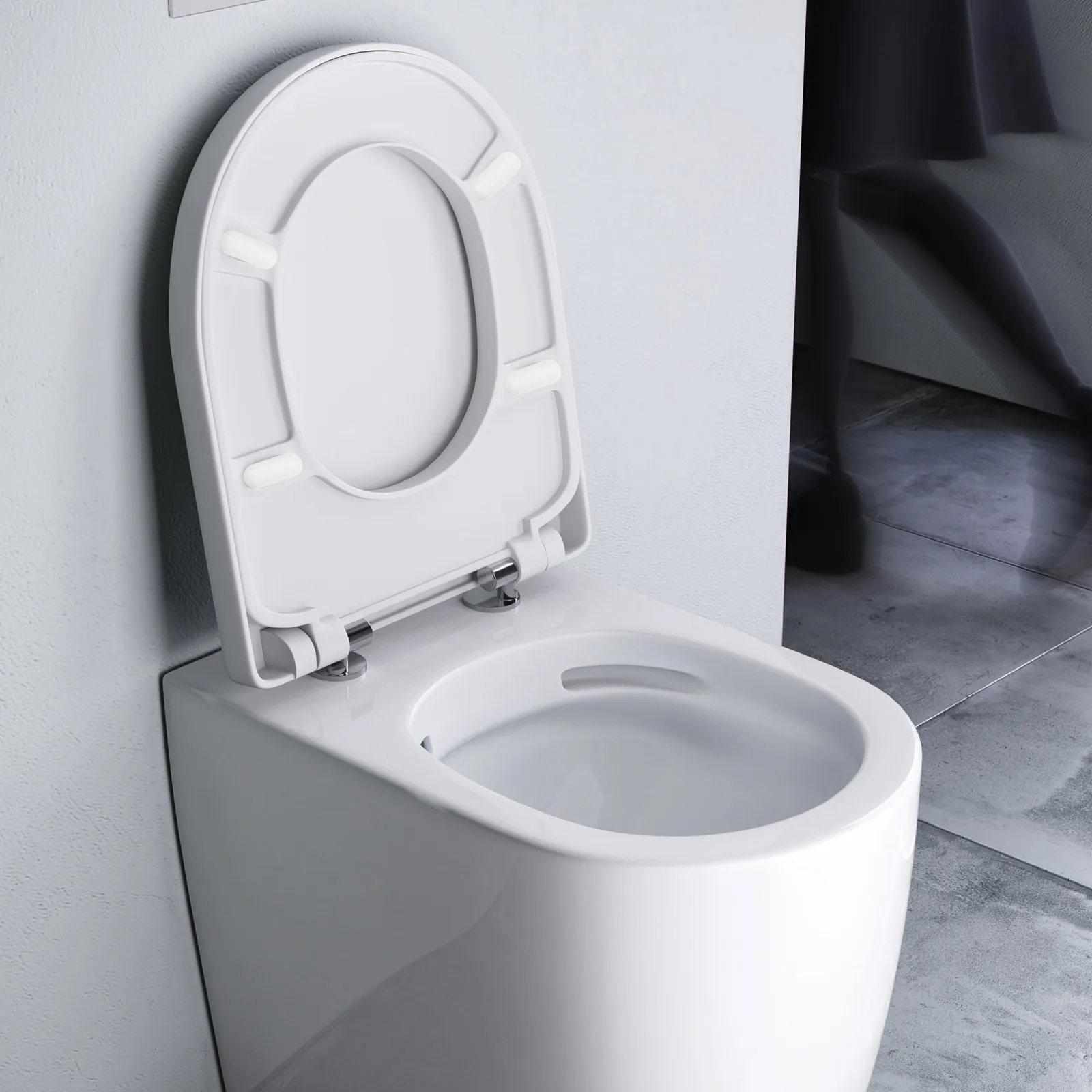 

8Pcs Toilet Seat Bumpers Sturdy Impact Resistant Easy Install Quick Drying Toilet Seat Spacer Replacement Kit for Bathroom Bidet