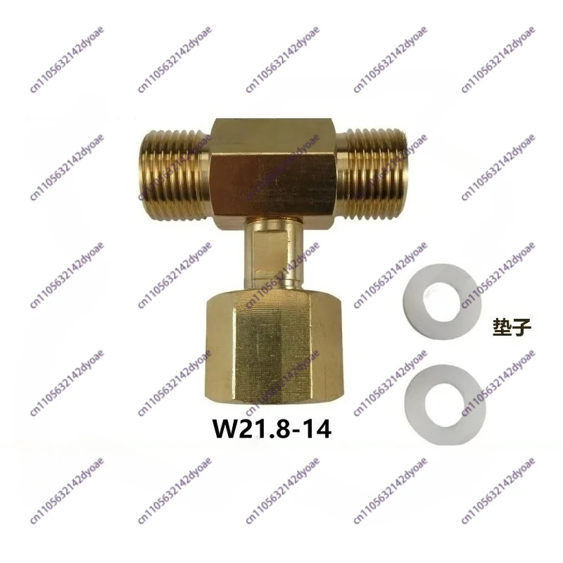 High Quality W21.8  Tank Bottle Three Way Connector High Pressure Refill Adapter for Aquarium Tank