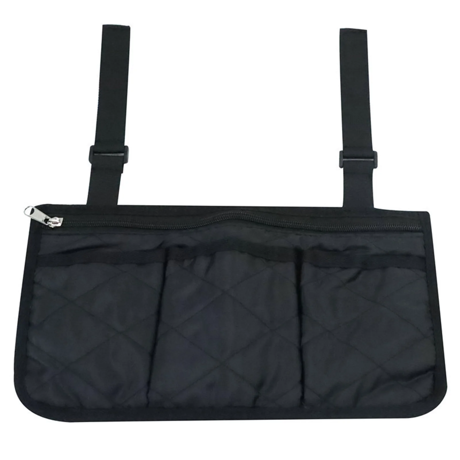 1pc Wheelchair Side Organizer Reflective Durable Armrest Storage Bag for Elderly Disabled Walkers Rollators Scooters Travel