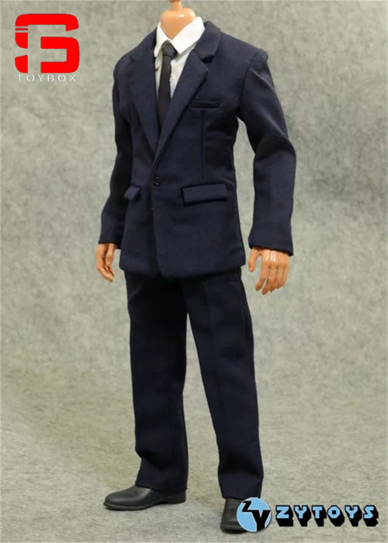 Zytoys conjunto de terno masculino de cor sólida, escala 1/6, modelo de roupas zy5006 zy5038 zy5039 zy5046 zy5052 adequado para corpo de figura de ação de soldado de 12 ''