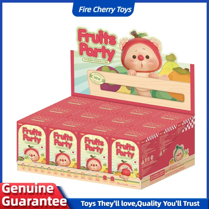 

Genuine Oyo Bear Cub Fruit Power Party Mini Series Blind Box Cut Toy Hand Puppet Tide Play Desktop Ornament Mystery Box Kid Gift