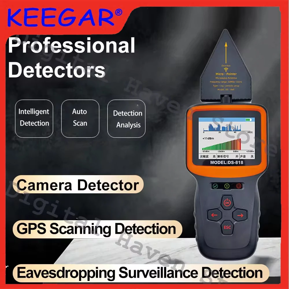 

Professional GPS Tracker Detector Anti Spy Hidden Camera GSM Wiretap Signal Spy Gadgets Devices Detector WiFi Analyzer Product