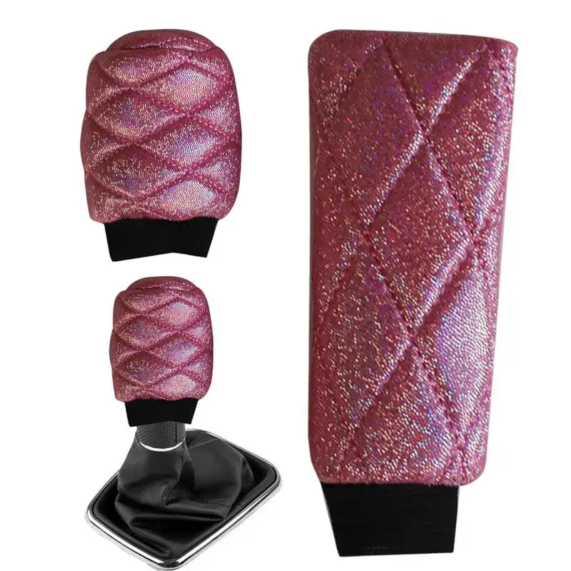 

Gear Shift Cover For Women Gear Lever Decorative Cover For Car Set Fashion Handbrake Cover Gear Shift Knob Cover For Most Car