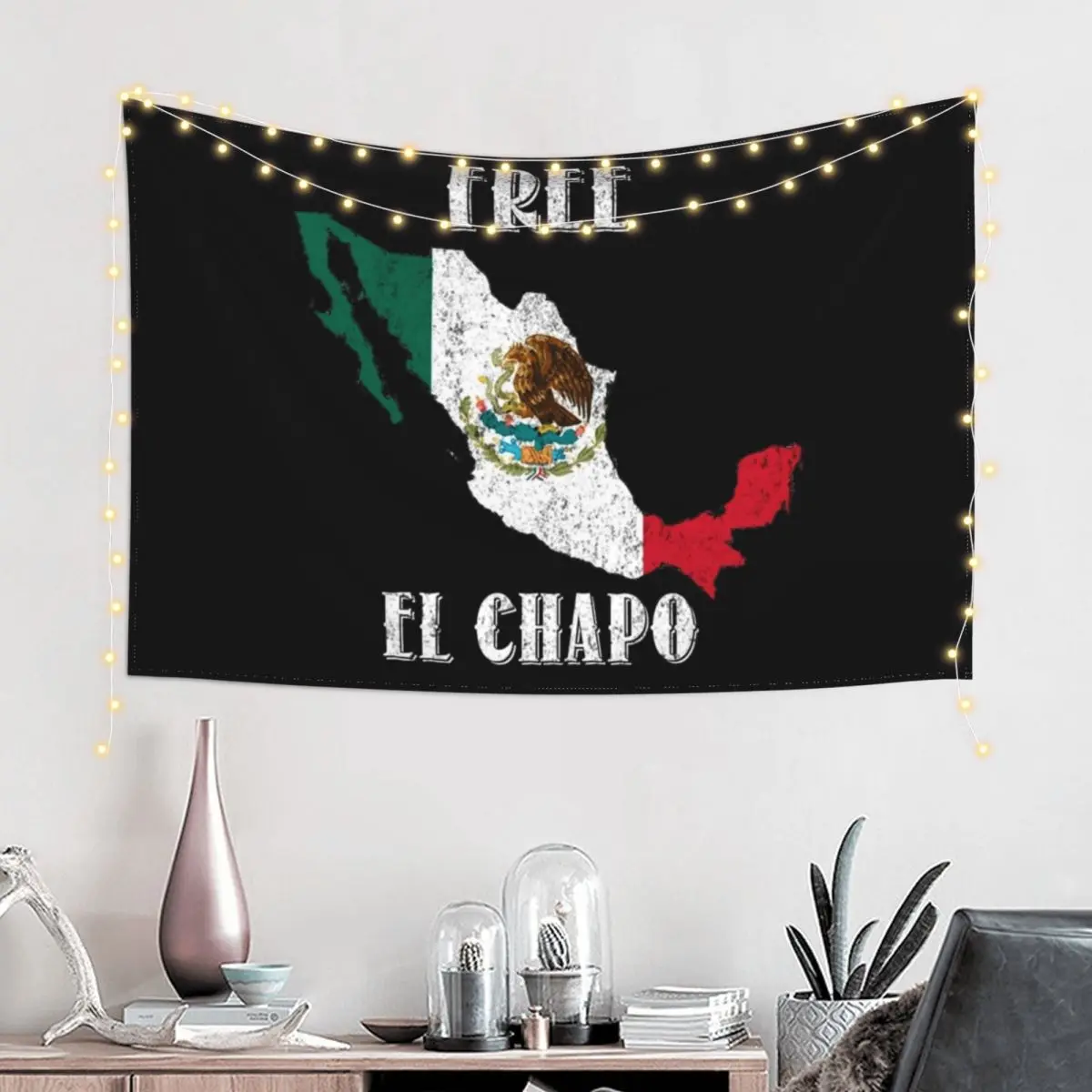 Free El Chapo Tapestry Wall Decorations Kawaii Room Decor Decoration For Bedroom Tapestry