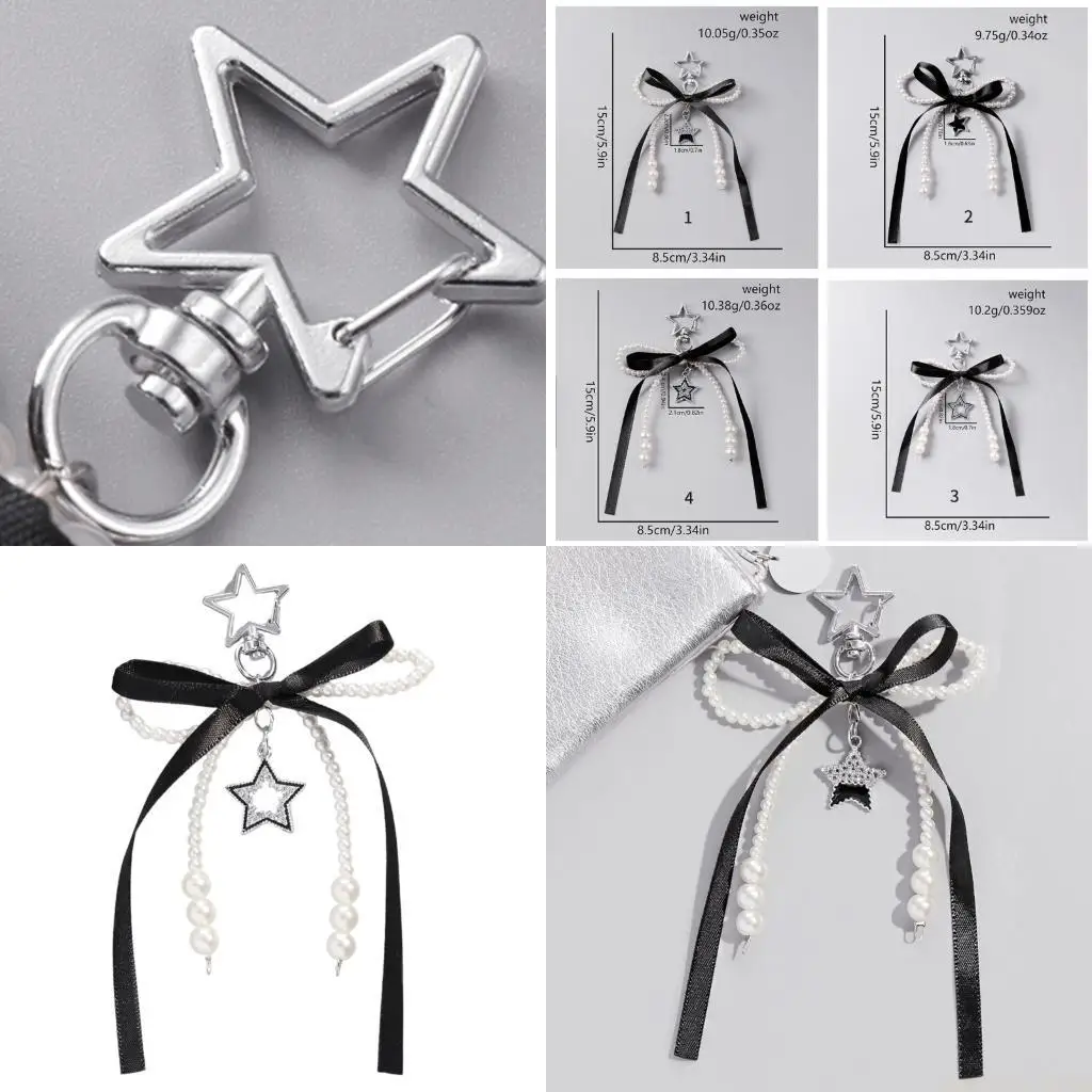 

X90d Creative Bag charm charm Эстетическая клавиша шарм сумочка подвесные украшения складывают Keyrings Fashion Star Keyholders