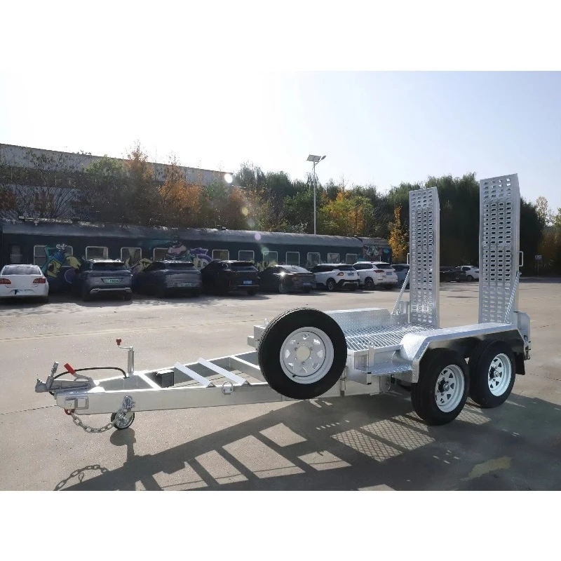 8*5 Double Axle Excavator Trailer ATM 3000kg Hot Dip Galvanised Plant Trailer