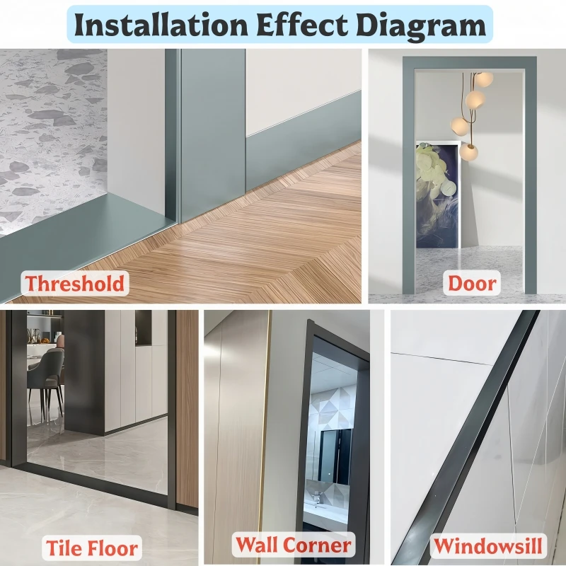 90° Right Angle Corner Trim Aluminum Profile L-Shaped Inflexible Step Stair Protector Edge Banding Floor Window Metal Seal Strip - view 6