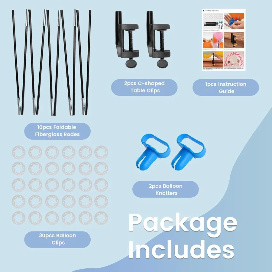 Kit de soporte de arco de globos ajustable de 13 pies, nuevo Kit de arco de globos de mesa reutilizable con Base, poste de fibra de vidrio de alta resistencia para Par DIY