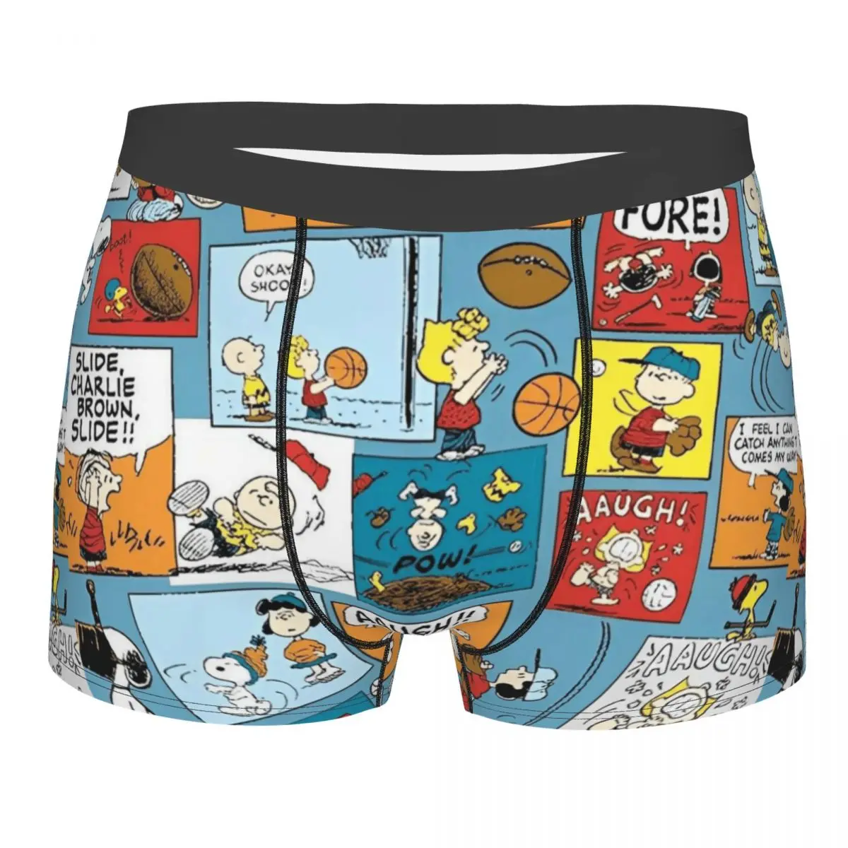 

Men's Cartoon Snoopy Boxer Briefs Shorts Panties Soft Underwear Homme Humor S-XXL Long Underpants