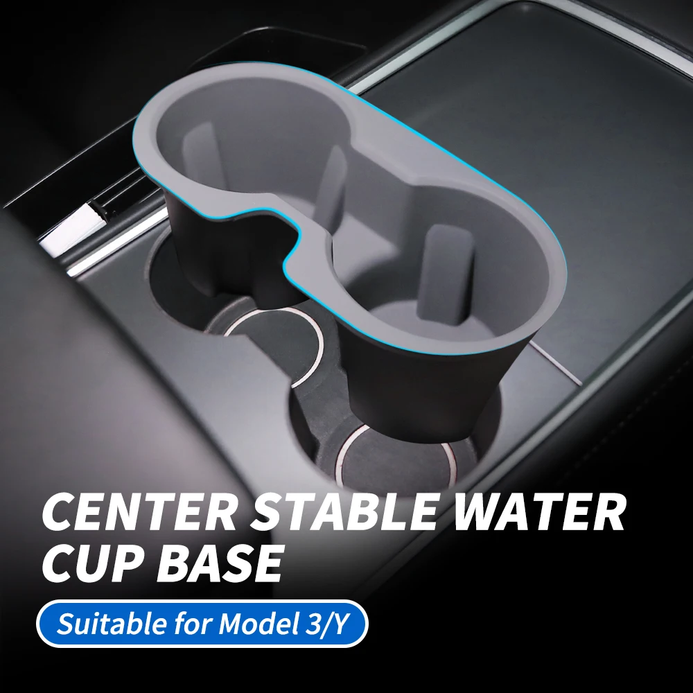 

Water Cup Holder Storage Box For Tesla Model 3 Model Y 2021 2022 Storage Box Console Cup Holder Storage Box Car Interior Supplie