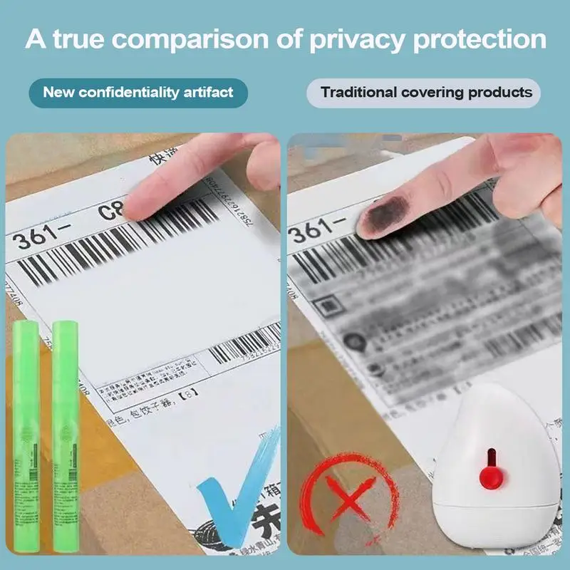 Тепловая корректирующая жидкость, белая корректирующая жидкость, мазок информации для этикеток для документов, упаковка, доставка, адрес, конфиденциальность