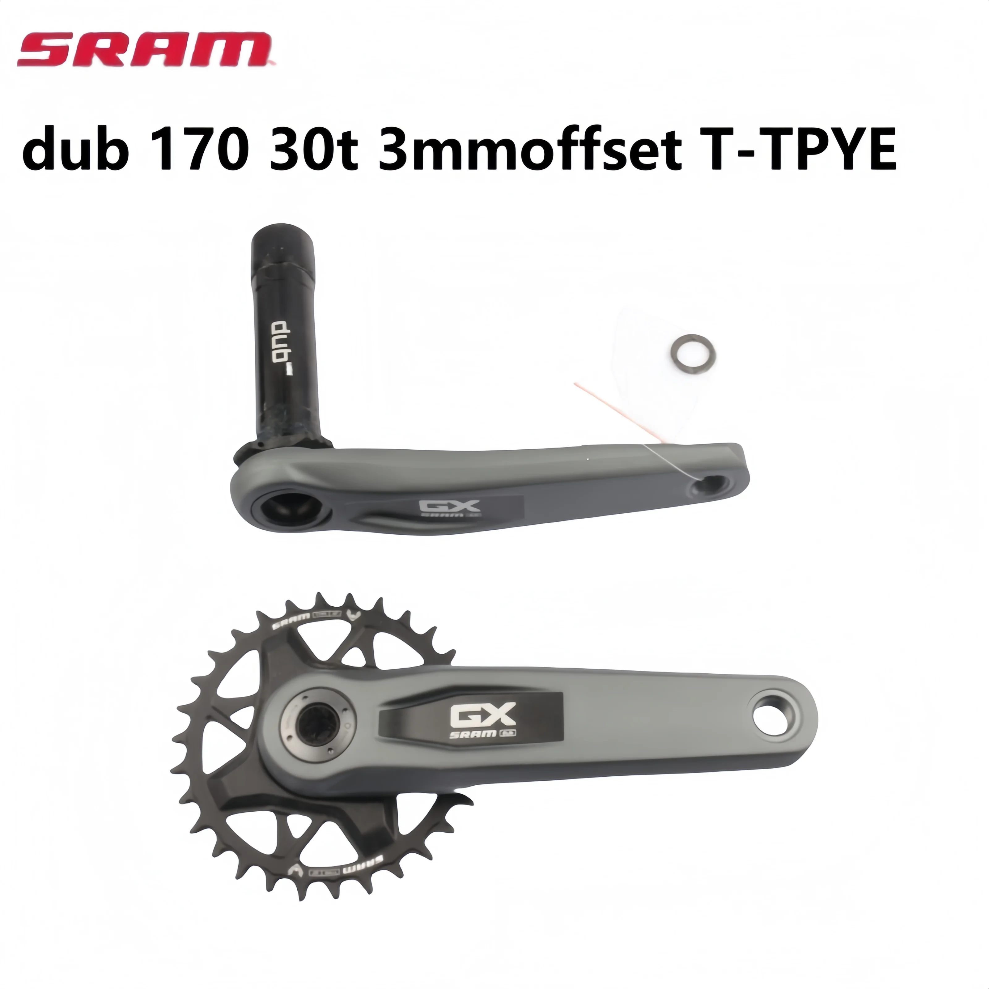 

SRAM GX Eagle DUB Crankset 170mm 30T 3mm Offset T-Type Direct Mount Chainring 12 Speed MTB Bike Cranks for Eagle Drivetrain