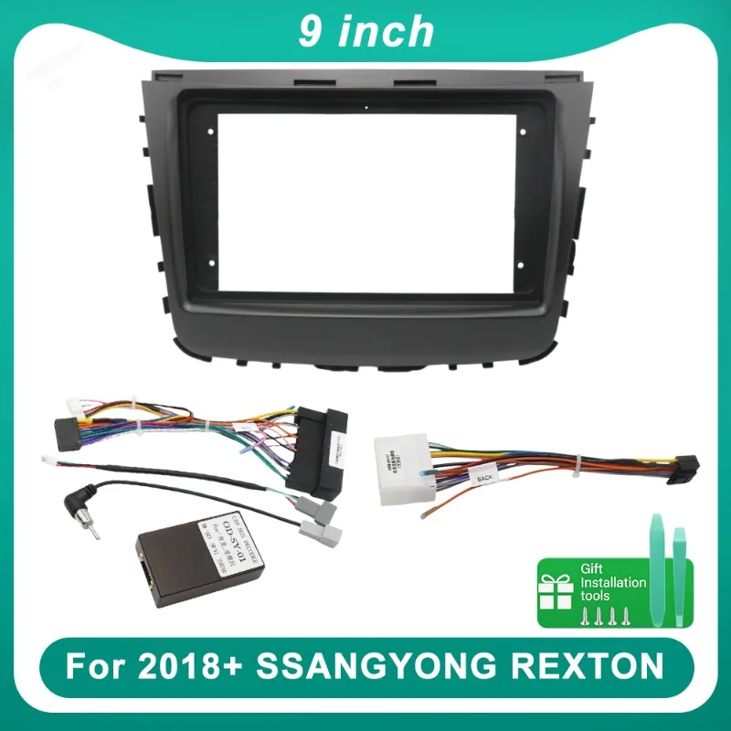

9 Inch Car Radio Fascia Frame For 2018+ SsangYong Rexton Android Stereo Dashboard Installation Panel Trim Kit
