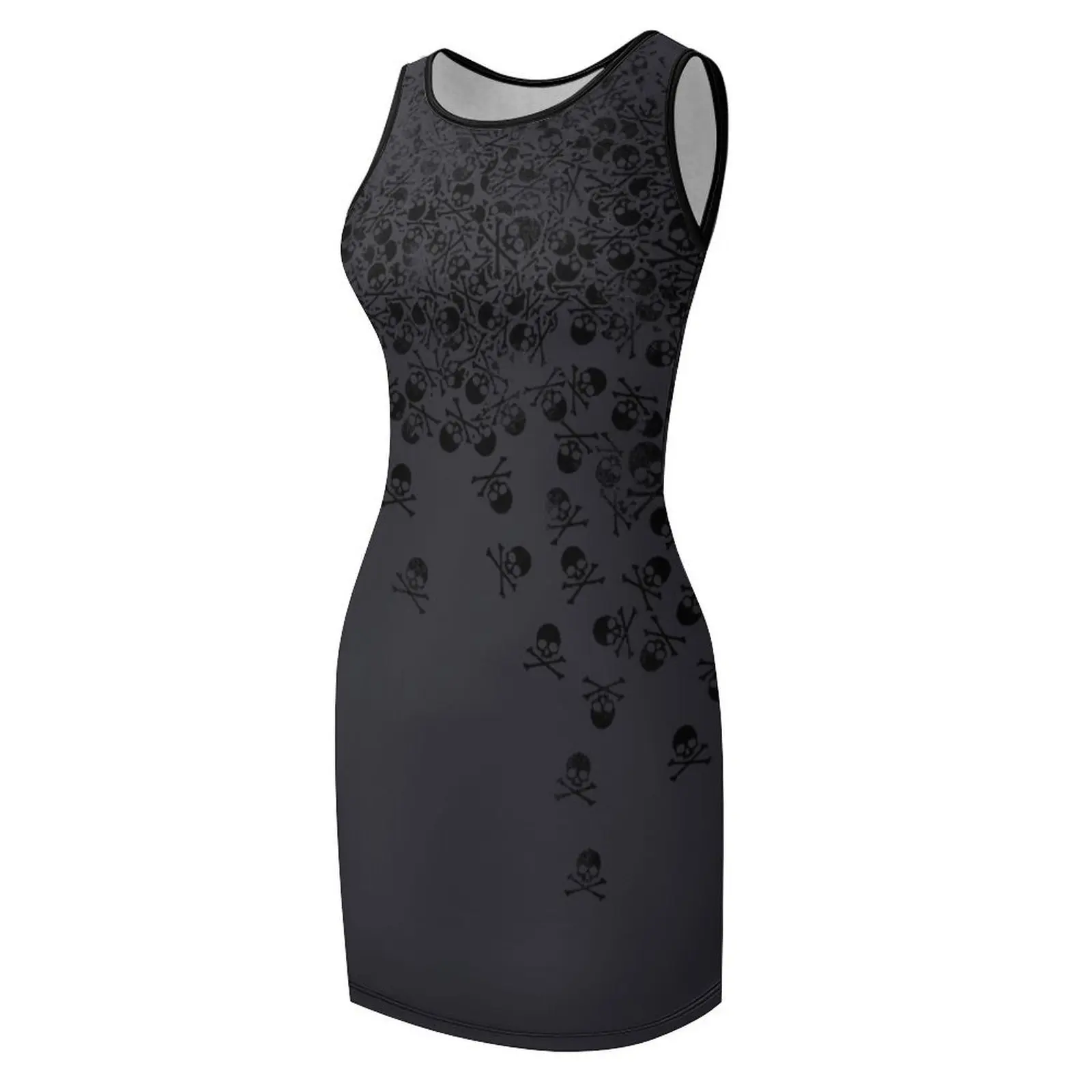 Noctis' crânio e ossos cruzados camisa sem mangas vestido de verão feminino vestidos de festa vestido de verão mulher 2025 na moda