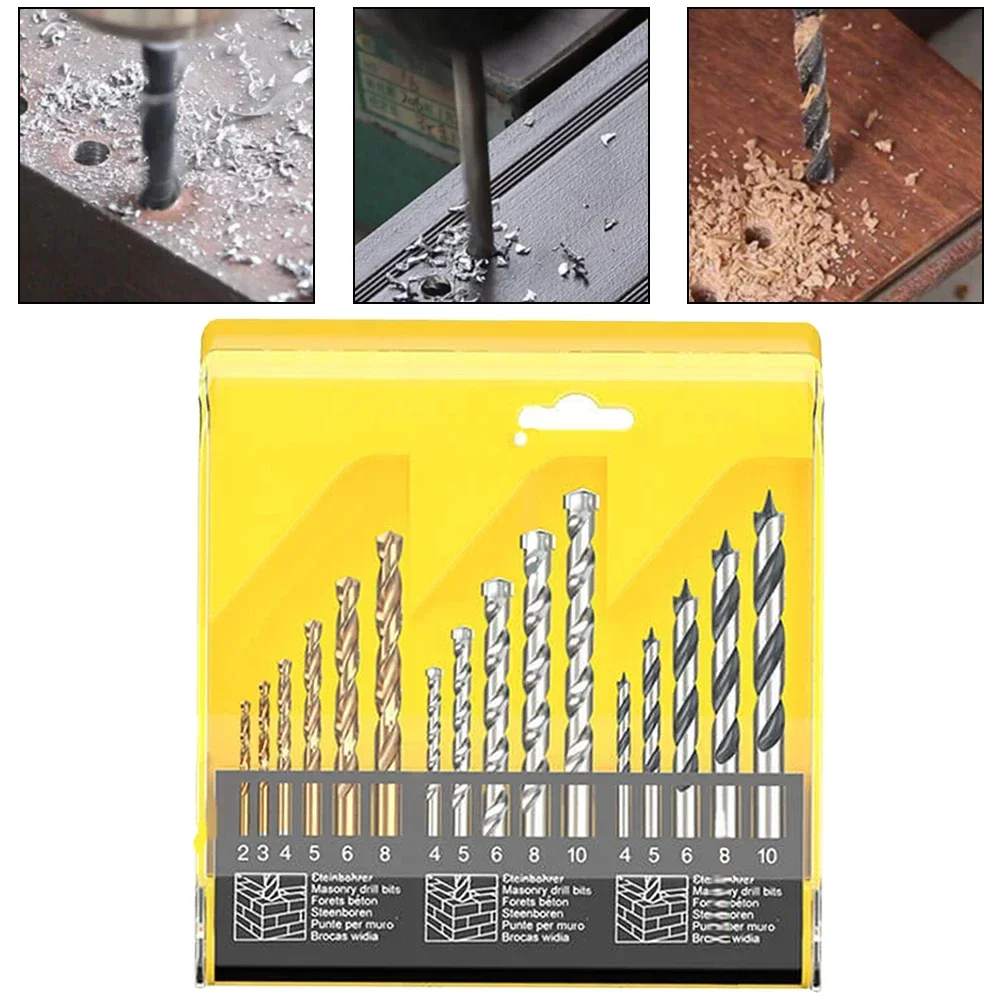 Drill Bits Set For Various Projects 16PCS Drill Bits High Speed Drilling Versatile Consistent Performance Durability