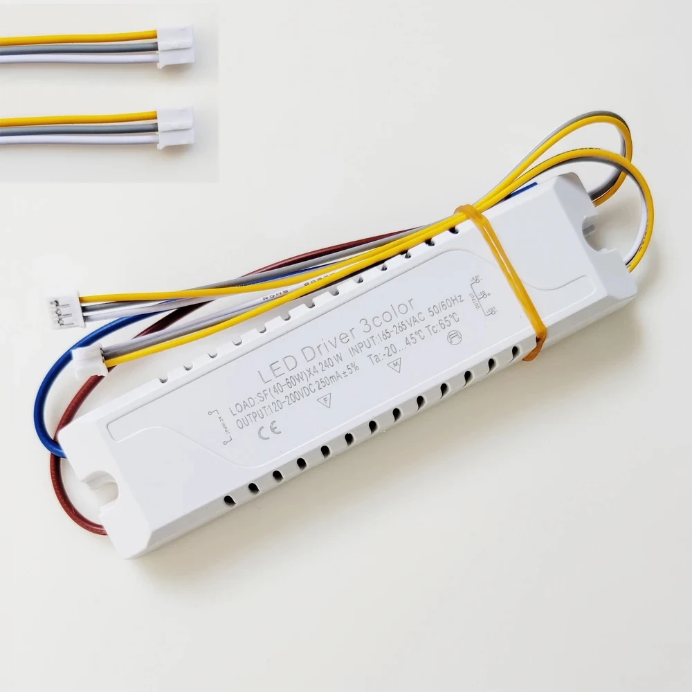 LED Driver 3 color Adapter For LED Lighting AC220V Non-Isolating Transformer For LED Ceiling Light Replacement 12W-240W