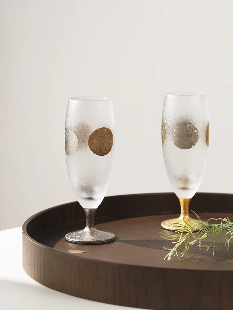 

ia Iizuka Whistle Frosted Glass Whiskey Champagne Cup Matching Set Ideal Wedding Gift Japanese Sle Retro Design