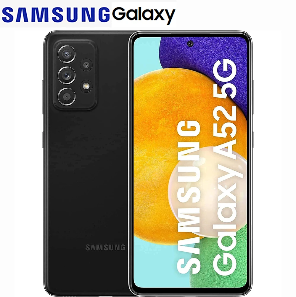 Refurbished Samsung Galaxy A52 5G Smart Android Phone A526U 6.5-inch quad camera 64MP 4500mAh 25W Snapdragon NFC US Version